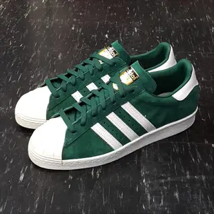 adidas SUPERSTAR 80s DLXS 綠色 草綠色 金標 貝殼頭 奶油底 復古 麂皮 薄鞋舌 B35987