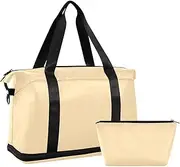 Navajo White Solid Color Pure Plain Sports Tote Gym Bag Carry On Tote Bag with Adjustable Strap for Sports Foldable, navajo white Solid color Pure Plain, 1 size, Navajo White Solid Color Pure Plain, 1