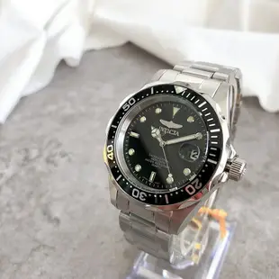 美國百分百【全新真品】INVICTA 黑色錶盤 不鏽鋼錶帶 精品手錶 腕錶 石英錶 潛水 男錶 女錶 8932 AY93