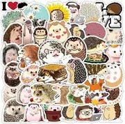 60Pcs Cute Hedgehog Stickers, Kawaii Cute Hedgehog Sticker for Kids, Vinyl Waterproof Sticker for Water Bottles Laptop Phone, Hedgehog Decal, Gifts for Kids Teens Girls