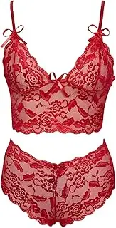 [Generic] Plus Size Lingerie for Women Valentines Day Chest Three-Point Sling Suit Underwear Interesting Sexy Women's Lace Wrapping Daddy Lingerie