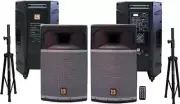 MR DJ PRO115BT & PRO115S PA DJ Passive Speake Stands Professional PRO PA DJ 15