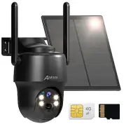 [No wifi required, built-in SIM/SD card] ANRAN outdoor security camera, so [NEW]