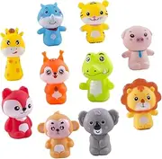 Cartoon Hand Puppets for Boys and Girls Sets of Boy Girl Toys Finger Puppets for Boys and Girls Black White Contrast Storytelling