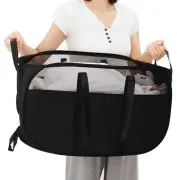 Pop-Up Laundry Basket collapsible Mesh Hamper With Extended Shoulder Straps
