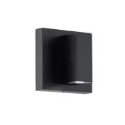 WAC Vue 5in 1Lt LED Indoor/Outdoor Wall Light, Black/Frosted - WS-W230205-CS-BK