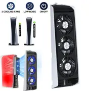 For Playstation 5 PS5 Console, 2 Speed and USB 3.0 Port (White) LED Cooling Fan