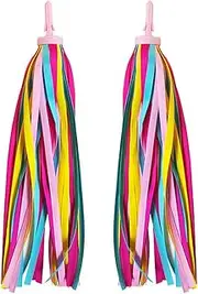 Generic xinyee 2 PCS Kid's Rainbow Bike Streamers for Girls Boys Children's Tassel Scooters Ribbons Bike Handlebar Streamers Ribbons