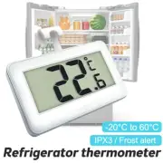 1*Digital Electronic Fridge Freezer Room LCD Thermometer with Hook Hanging White