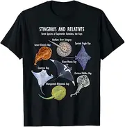 [VidiAmazing] Stingray Species: Manta Ray, River Stingray, and More ds1166 T-Shirt