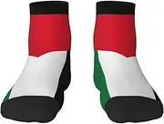 [JEJEA] palestine flag1 print Men's Athletic Cushioned Crew Socks Crew Training Athletic Socks Men and Women for Sports