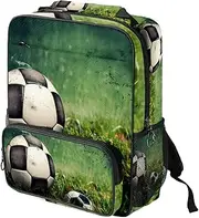 Travel Backpack for Men,Backpack for Women,American Football and Soccer Ball,Backpack