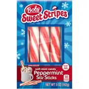 Bob'S Sweet Stripes Soft Mint Candy Peppermint Stir Sticks, Christmas Candy Dish