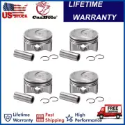 4x Pistons & Rings for Hyundai Sonata Kia Optima 2011-2013 2.0L TURBO 234102G400 (for: Hyundai)