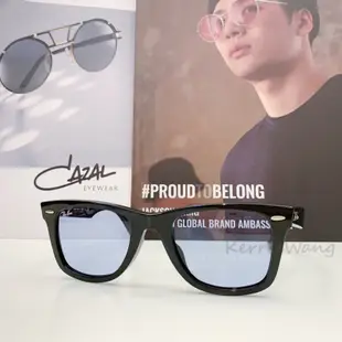 RayBan 雷朋 淺色水藍色鏡片黑色太陽眼鏡 RB2140F 901 64 52 亞洲版 木村拓哉 2140