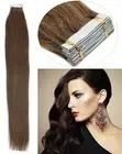 Tape In Skin Weft Russian Remy Human Hair Extensions Balayage Blonde Ombre Color