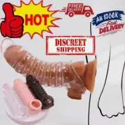 Male Penis Extension Extender Sleeve Sheath Girth Enhancement Enlarger-Condoms