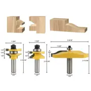3PCS Ogee Rail and Stile Router Bits 1/2'' Shank Raised Panel Cabinet Door Bit