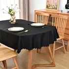 Oval Tablecloth 60 x 84 inch for 6-8 Seats Washable Dining Table Cloths Polye