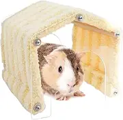 Animal Hide Tunnel | Small Animal Tunnel Pet Hide with Door - Plush Space-Saving Habitat Decoration, Hedgehog Chinchilla House for Playing, Sleeping, Resting