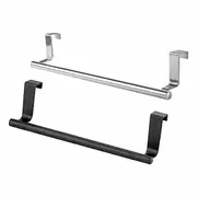 Over Door Tea Towel Holder Rack Bathroom Rail Cupboard Hanger Kitchen Bar Hook