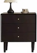 GUAWJRZDP 4 Drawers Chest, Chest of Drawers, Wooden Storage Cabinet, Storage Cabinet for Closet, Easy Pull Handle, Drawer Chest Tall with Smooth Wood Guide, Retro Style Furniture(Black,3-Tier)
