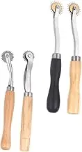 KALLORY 4pcs Leather Craft Gearwheel Scribing Wheel Sewing Craft Tool Spacing Wheel