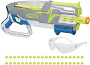 Nerf Hyper Siege-50 Pump-Action Blaster and 40 Nerf Hyper Rounds, 110 FPS Velocity, Easy Reload, 50-Round Capacity, Multi-Coloured, One Size