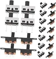 40pcs Set Micro Slide Switch The Switch Outlet Winch Electrical Circuits Vertical Toggle Switches 3 Pin Toggle Switches Micro Toggle Switch Micro Switch on Off 3 Pin Switches Abs GLEAVI