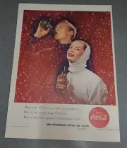 Coca Cola Coke Vintage Print Ad 1955 10x13