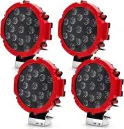 7” 51W Led Tractor Work Lights, 12V round Off-Road Driving Flood Lights for Trac
