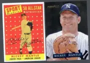 Mickey Mantle Reprint of 1958 with Facsimile Autograph/ 1992 Score Pinnacle #22
