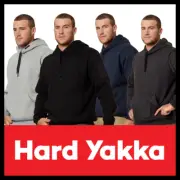 Hard Yakka Hoodie Jumper Workwear Brushed Fleece - Black Navy Grey Marl Y19326