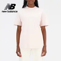 在飛比找PChome24h購物優惠-[New Balance親膚刺繡LOGO短袖上衣_女性_粉色