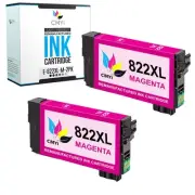 CMYi 2PK Compatible T822XL Magenta Ink Cartridge for Epson WorkForce Pro WF-3823