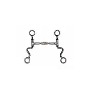 Myler Bits Myler Black Steel 7 Shank Snaffle Copper Roller