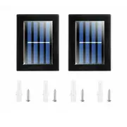 6PCS Solar Powered LED Door Fence Wall Lights Outdoor Garden Waterproof Lighting