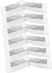 [JOINPAYA] 3 Pairs Foot-protecting Compression Socks Hiking Socks Compression Cushion Socks Compression Foot Sleeves Running Crew Socks Athletic Toe Socks Sports Socks White Polyester
