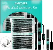 Lash Extension Kit 320Pcs,DIY Individual Lashes Clusters Kit,Lash Bond And Seal,Lash Remover For Eyelashes Extensions,Lash Applicator Tool For False Eyelash Cluster Kit At Home(40D50D,D-Mix9-16mmKit)