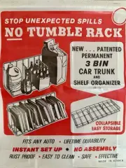 3 Bin Car Trunk and Shelf Wire Collapsible Metal Organizer