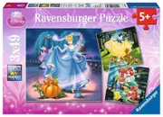 Ravensburger - Disney Snow White Cinderella & Ariel 3x49 Pce