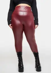 Plus Wine Always Fearless Leggings