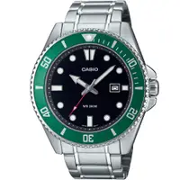 在飛比找蝦皮商城優惠-【CASIO】卡西歐 卡西歐運動鋼帶錶-綠水鬼 MDV-10
