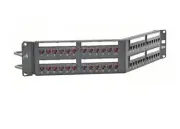 HUBBELL ( HP684A ) CAT6 48 Port Angled Patch Panel Black