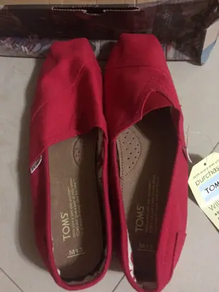 TOMS classics Red Canvas 走路鞋 便鞋 懶人鞋 正品 公司貨