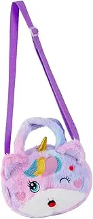 [Healeved] Unicorn Shape Cartoon Storage Bag for Adorable Coin Shoulder Pouch for Parties Shopping Daily Use Durable Stylish Design Tie Dye
