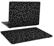 Case for MacBook Air 13 inch 2025 M4, 2024-2022 M3 M2 02 Matte Black Leopard