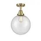 Innovations Caden Beacon 1Lt 10" LED Flush Mount, AB/Seed - 447-1C-AB-G204-10