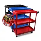 3-Tier Tool Cart Trolley Toolbox Workshop Garage Storage 150KG Organizer Garage