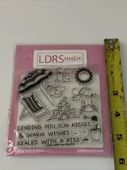 LDRS Creative Just Beach Photopolymer Cling Stamps Made In USA